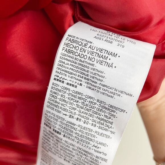 Levis Red Gray Spell Out Coat Sz M 10-12 Kids - Picture 5 of 8